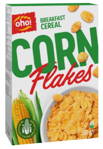 Sausi pusryčiai  OHO Corn Flakes , 500 g