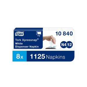 Stalo servetėlės Tork Universal N4 (10840), 1 sluoksnis, baltos spalvos, 225 vnt, (įpak,5vnt)