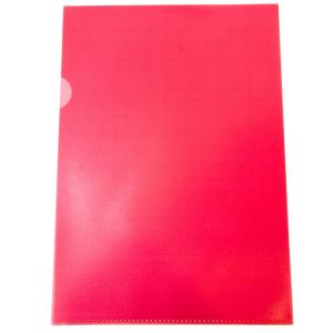 Dėklas dokumentams College L formos, A4, plastikinis, raudonos spalvos