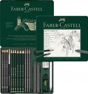 Rinkinys Faber-Castell PITT Graphite, skirtas eskizavimui, 19vnt