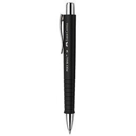 Automatinis tušinukas Faber-Castell Poly Ball, 0.7mm, mėlynos spalvos, juodos spalvos korpusas