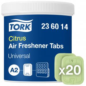 Oro gaiviklis - diskas Tork Universal Air Freshener A2 Citrus (236014), citrusinis kvapas, pakuotėje 20 vnt.