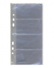 Įmautė-papildymas vizitinėms kortelėms Panta Plast, 12,2x24,4cm, telpa 8vnt, 1 lapas