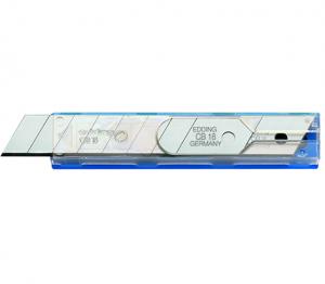 Geležtės kanceliariniam peiliukui Edding E-CB18, 18mm, 10vnt. dėžutėje
