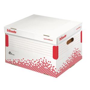Archyvinė dėžė Esselte Speedbox, baltos-raudonos spalvos