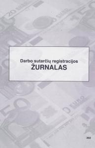 Darbo sutarčių registravimo žurnalas, A4, vertikalus, 12 lapų