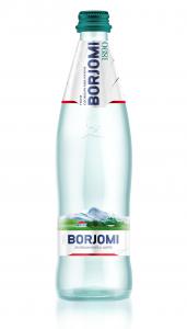 Natūralus mineralinis vanduo Borjomi, gazuotas, stikliniame buteliuke, 0,5l (D)