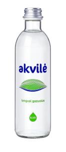 Natūralus mineralinis vanduo Akvilė, lengvai gazuotas, stikliniame buteliuke 0.33l (D)