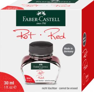 *Rašalas Faber-Castell, 30ml,raudonos spalvos