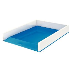 Dokumentų lentynėlė Leitz Wow Dual, A4, plastikinė, baltos/mėlynos spalvos