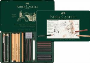 Rinkinys Faber-Castell PITT Charcoal Monochrome, skirtas eskizavimui, 33vnt