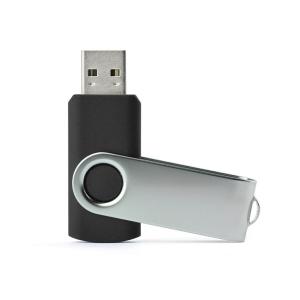 USB atmintinė Twister, 4GB, juodos spalvos