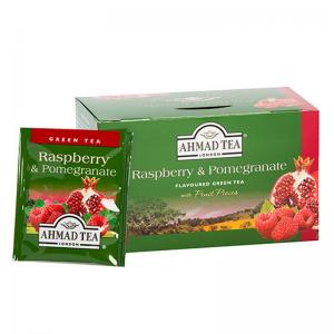Žalioji arbata Ahmad Pomegranate&Raspberry, 20x2g