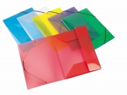 *Aplankas dokumentams Viquel Propyglass A4, su gumelėmis, plastikinis, raudonos spalvos