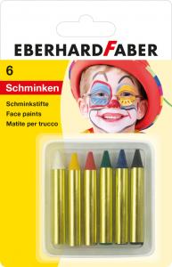 Dažai-kreidelės veidui EberhardFaber, trumpos, 6 spalvų