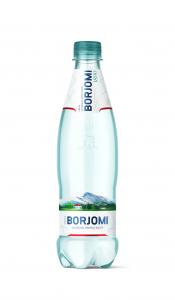 Natūralus mineralinis vanduo Borjomi, gazuotas, plastikiniame buteliuke 0.5l (D)
