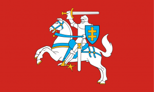 Lietuvos istorinė vėliava 170x100cm, su kišene ir raišteliais