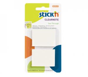 *Lipnūs lapeliai Stick´N 21121, 38x51mm, 2x50vnt, skaidrūs, baltos spalvos, blisteryje