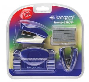 Darbo stalo rinkinys Kangaro Trendy-10M/Z5, 5-ių dalių (skylamušis, lipnios juostos laikiklis, segiklis, išsegiklis, sąsagėlės), įvairių spalvų