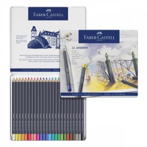 Spalvoti pieštukai Faber-Castell Goldfaber Creative Studio, 24 spalvos