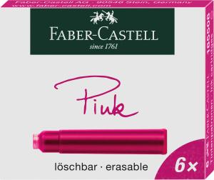 *Rašalo kapsulės Faber-Castell rausva 6vnt/pak