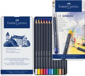 Spalvoti pieštukai Faber-Castell Goldfaber Creative Studio 12 spalvų