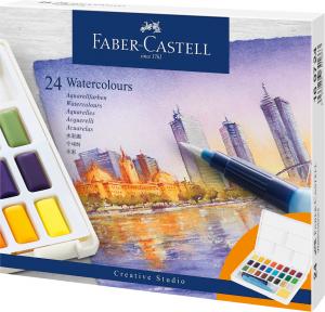 Akvareliniai dažai Faber-Castell Creative Studio, 24 spalvų
