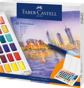 Akvareliniai dažai Faber-Castell Creative Studio, 48 spalvų