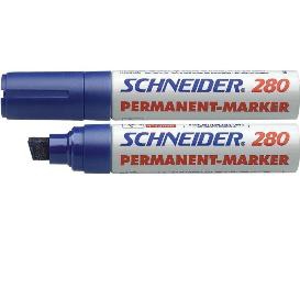 Permanentinis žymeklis Schneider 280, kirstu galiuku, 4 - 12mm, mėlynos spalvos