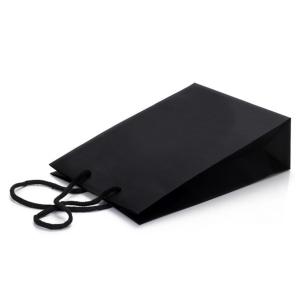 Maišelis dovanų PopSet su medžiaginėmis rankenėlėmis, juodas 240x80x330