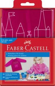 Prijuostė Faber-Castell su rankovėmis, mergaitėms, rožinės spalvos