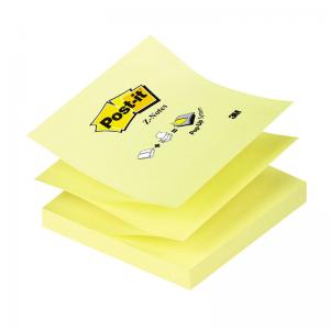 Lipnūs lapeliai Post-it Z-Notes, 76x76mm, 100 lapelių, geltonos spalvos