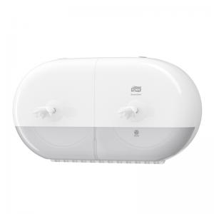 Laikiklis tualetiniam popieriui Tork Smart One Mini Twin T9 (682000), baltos spalvos, plastikinis